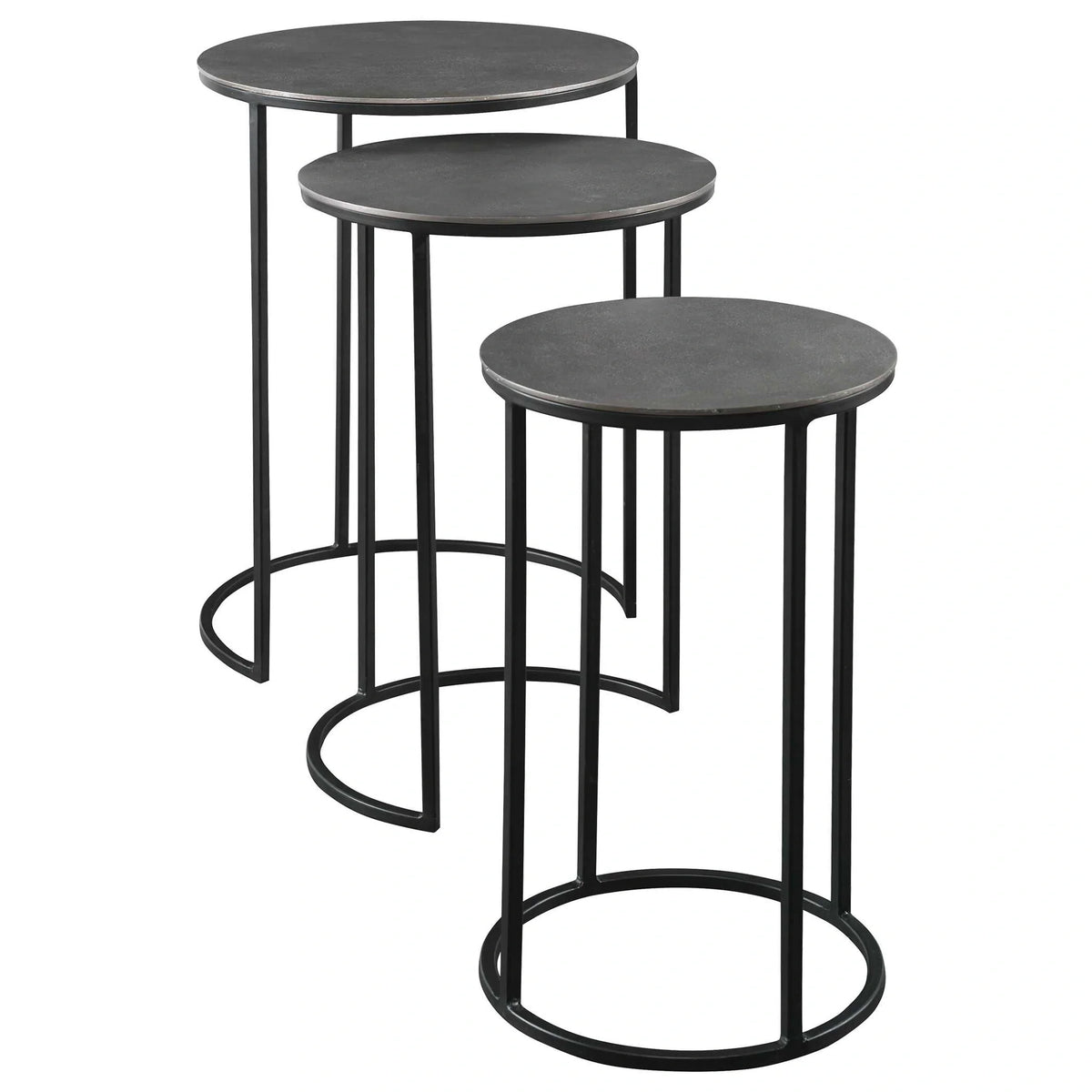 Metal Nesting Tables, Set of 3