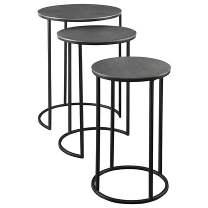 Metal Nesting Tables, Set of 3