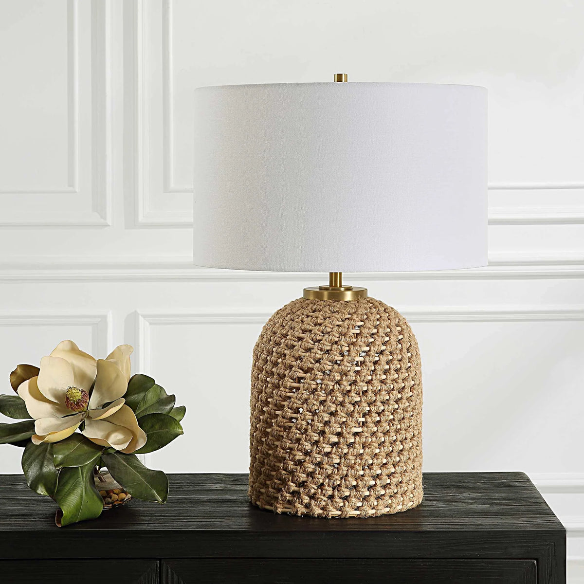 Rope & Rattan Table Lamp