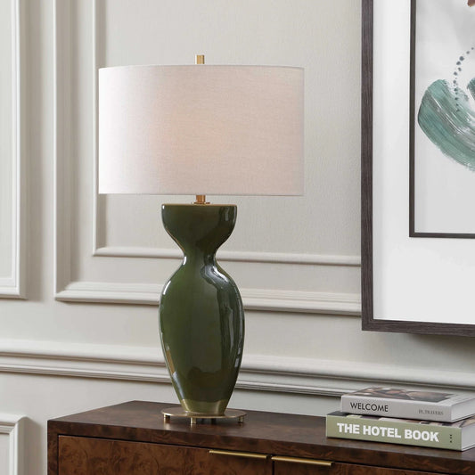 Green Glaze Table Lamp