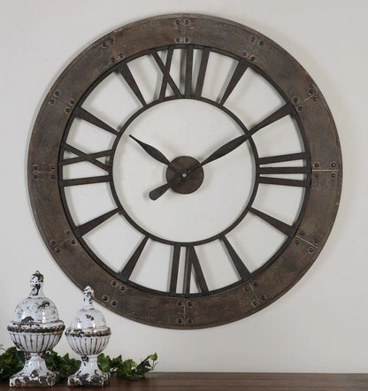 Rustic Bronze Wall Clock