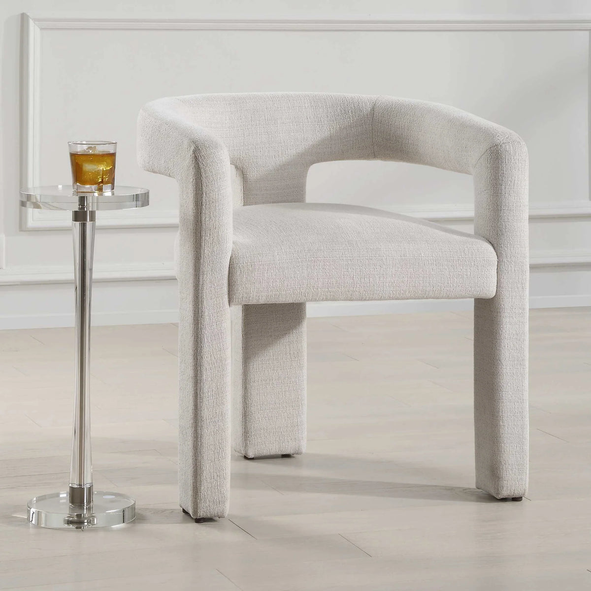Sculptural Fabric Dining Chair