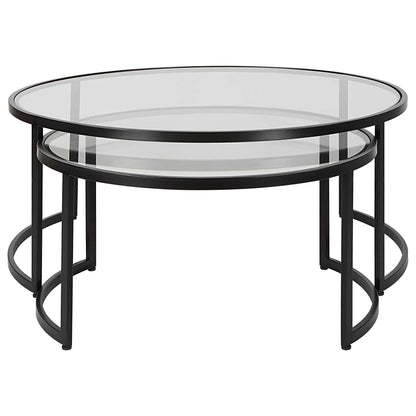 Black Nesting Coffee Tables, Set of 2