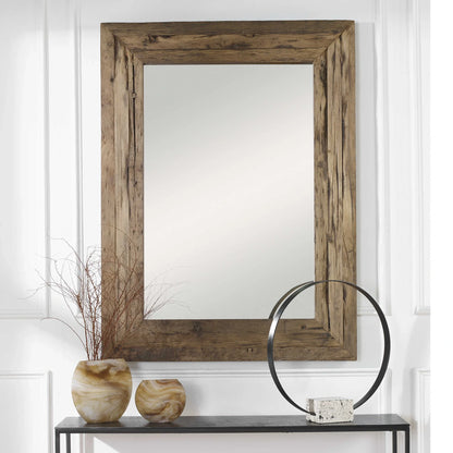 Large Reclaimed Pine Mirror