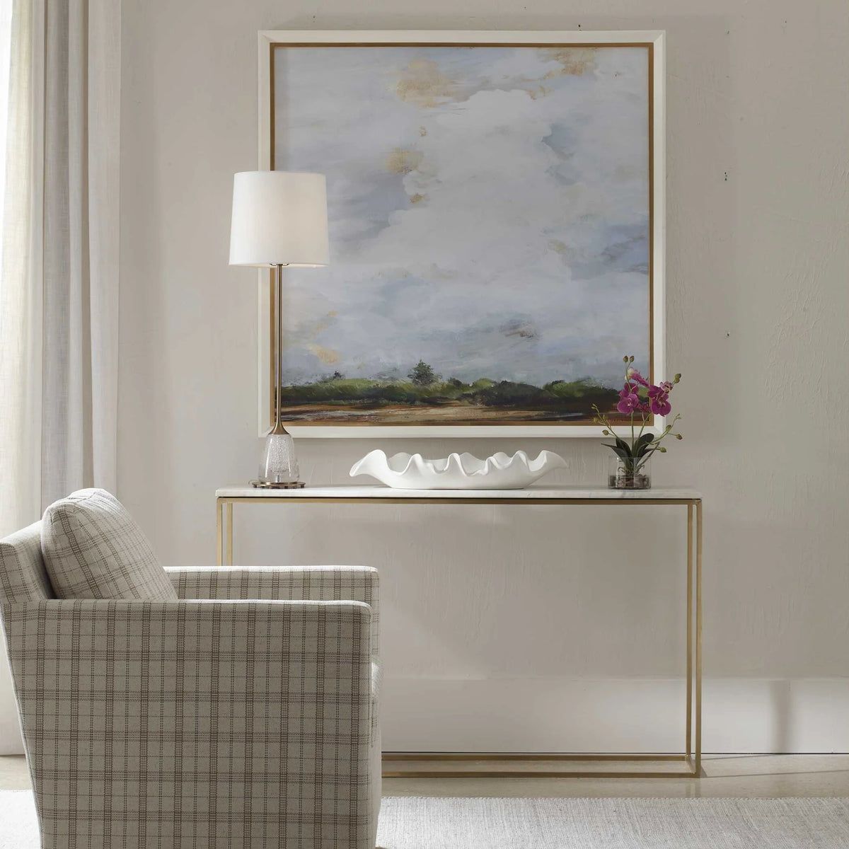Marble-Top Console Table
