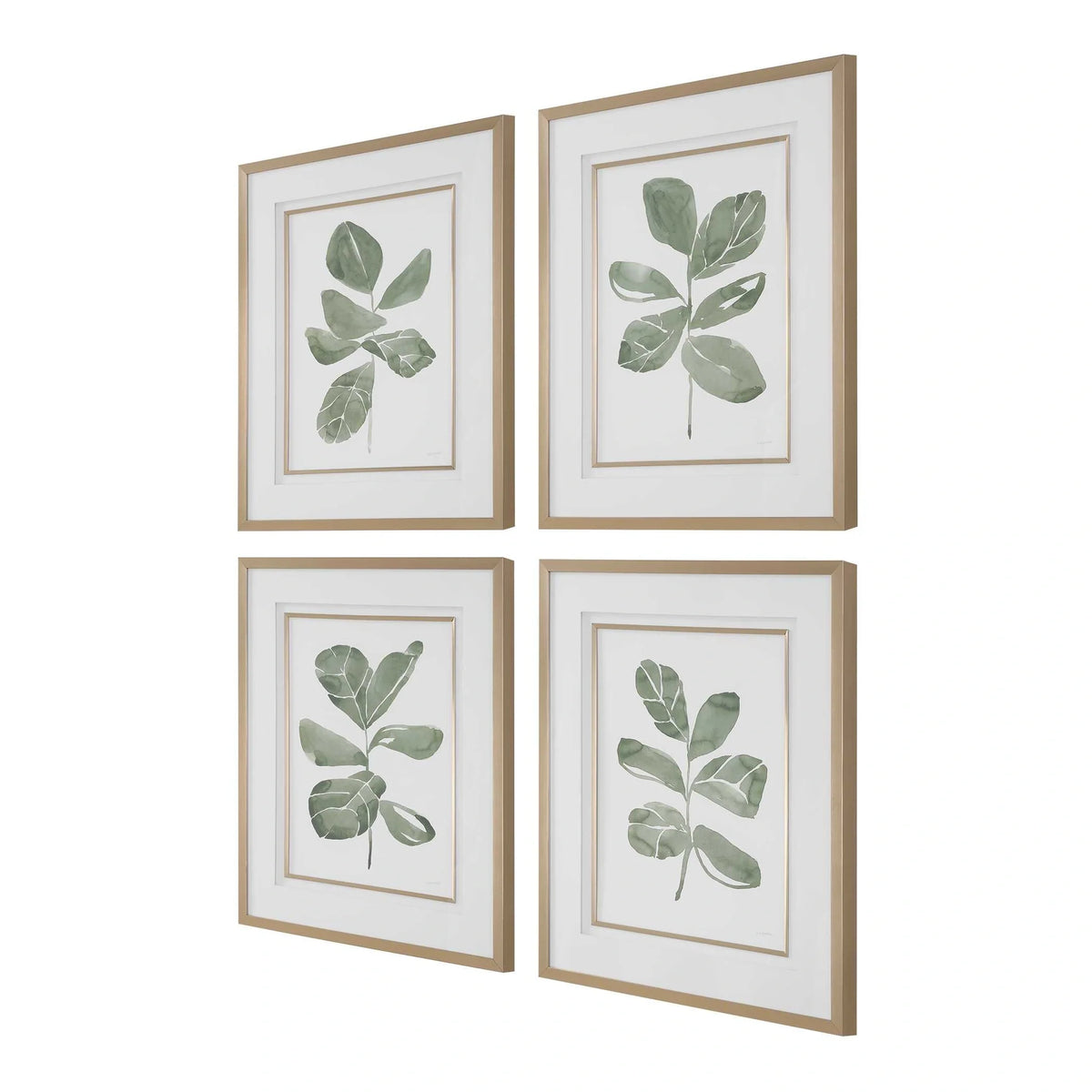 Fiddle Leaf Botanical Prints, Set of 4
