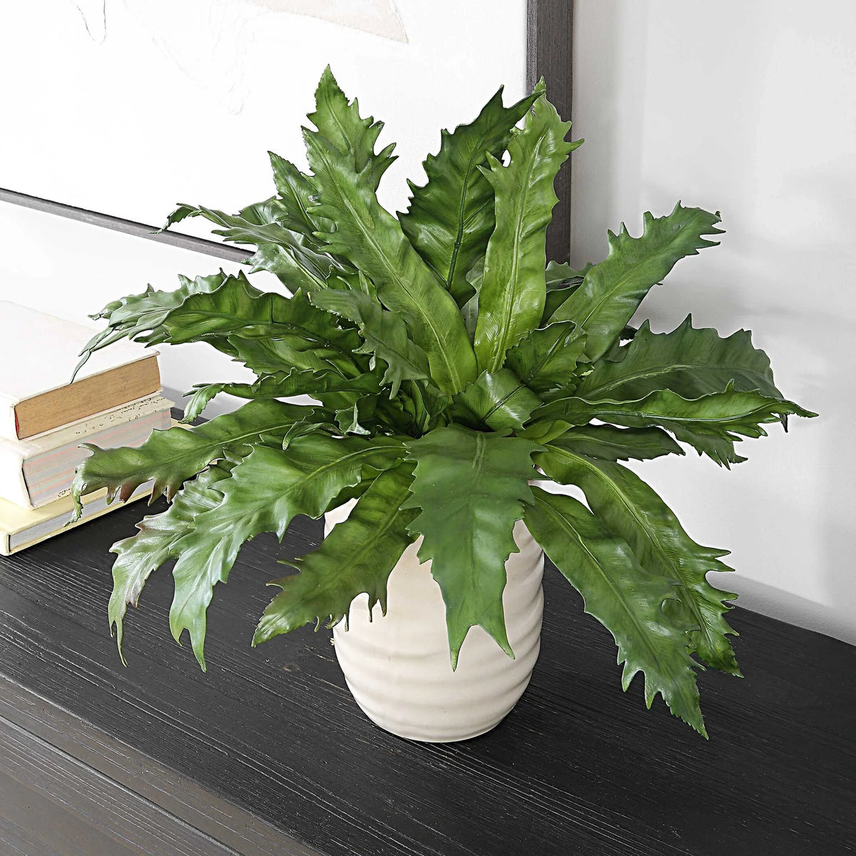 Fern In Glazed Pot