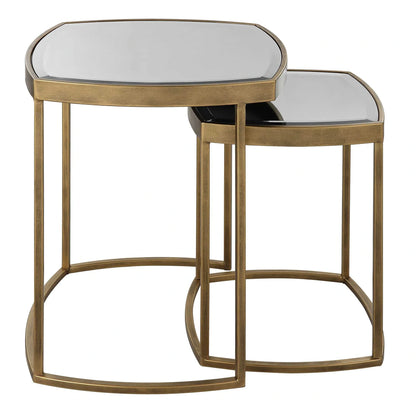 Gold Nesting Tables Set Of 2