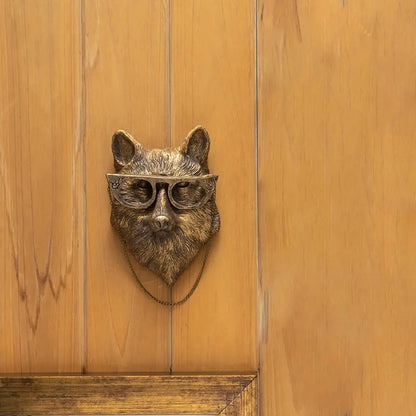 Bronzed Resin Animal Head Wall Sculpture | Faux Taxidermy Mount in Bear, Fox, Rabbit or Mouse