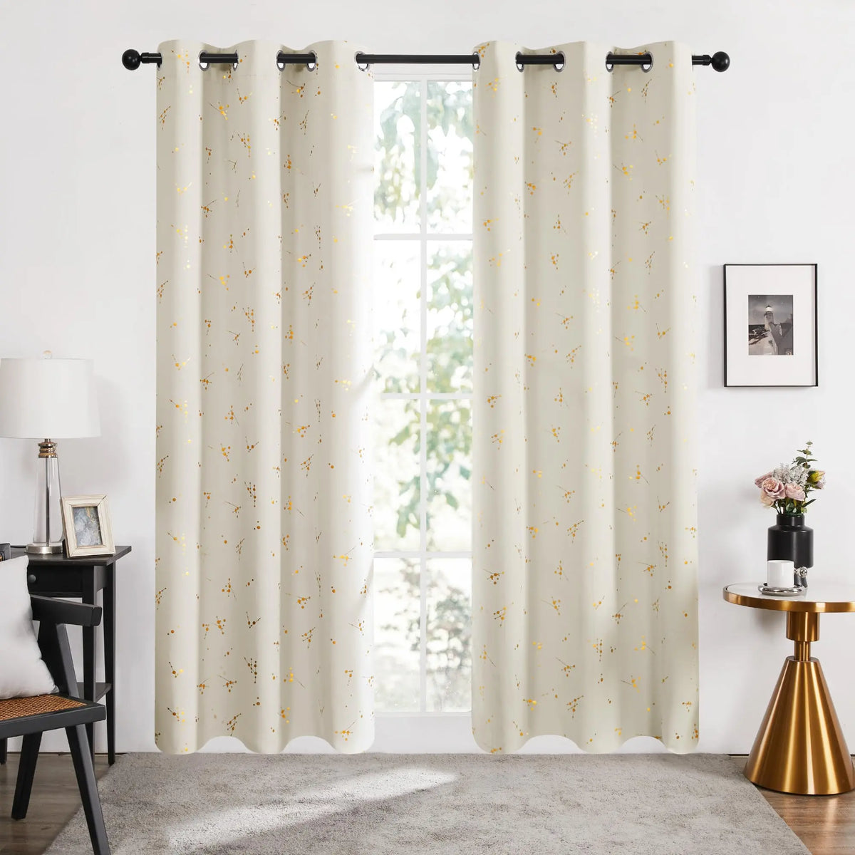 Blackout Curtain Panels | 100% Polyester, Thermal Insulated, Grommet Top | Wide Size Range, Set of 2