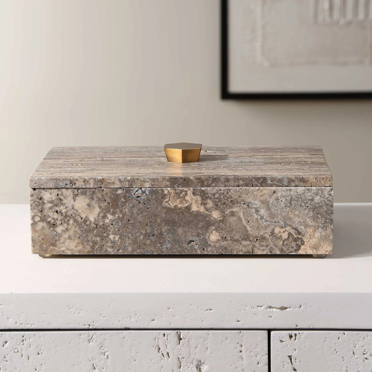 Travertine Stone Box