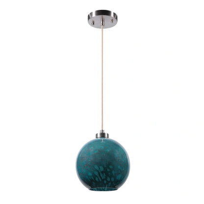 Aqua Stone Glass Mini Pendant