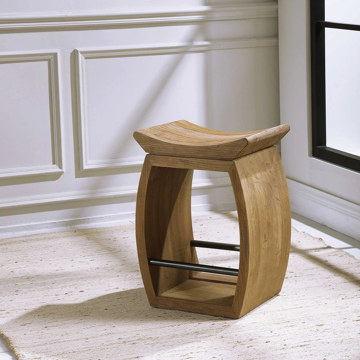 Modern Wood Counter Stool
