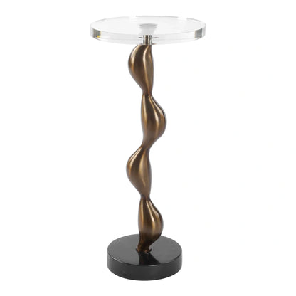 Sculptural Bronze Drink Table