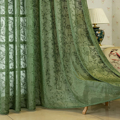 American Luxury Embroidered Vintage Window Curtains