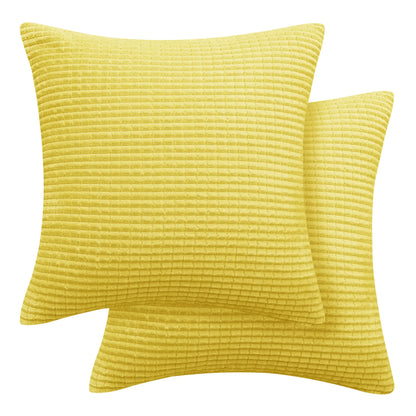 Elevate Your Home Decor with Deconovo's Luxurious Corduroy Stripe Throw Pillow Covers - Set of 2