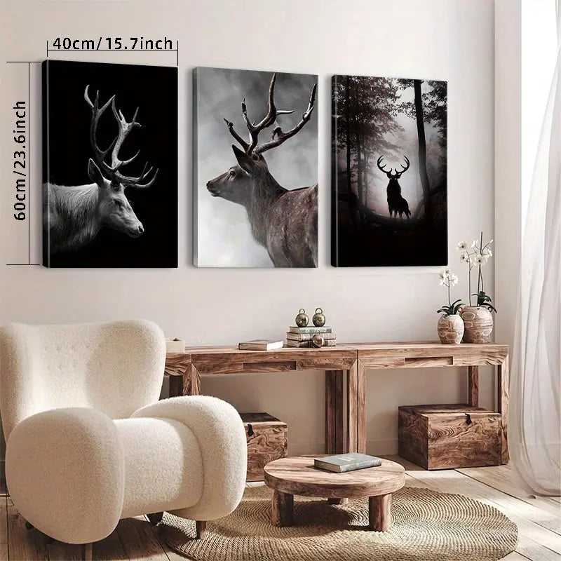 3-Piece Framed Wooden Canvas Set