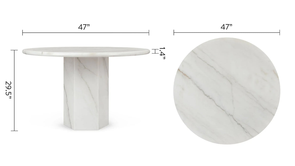 Saga Round Dining Table, 47in | FINAL SALE