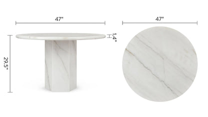 Saga Round Dining Table, 47in | FINAL SALE