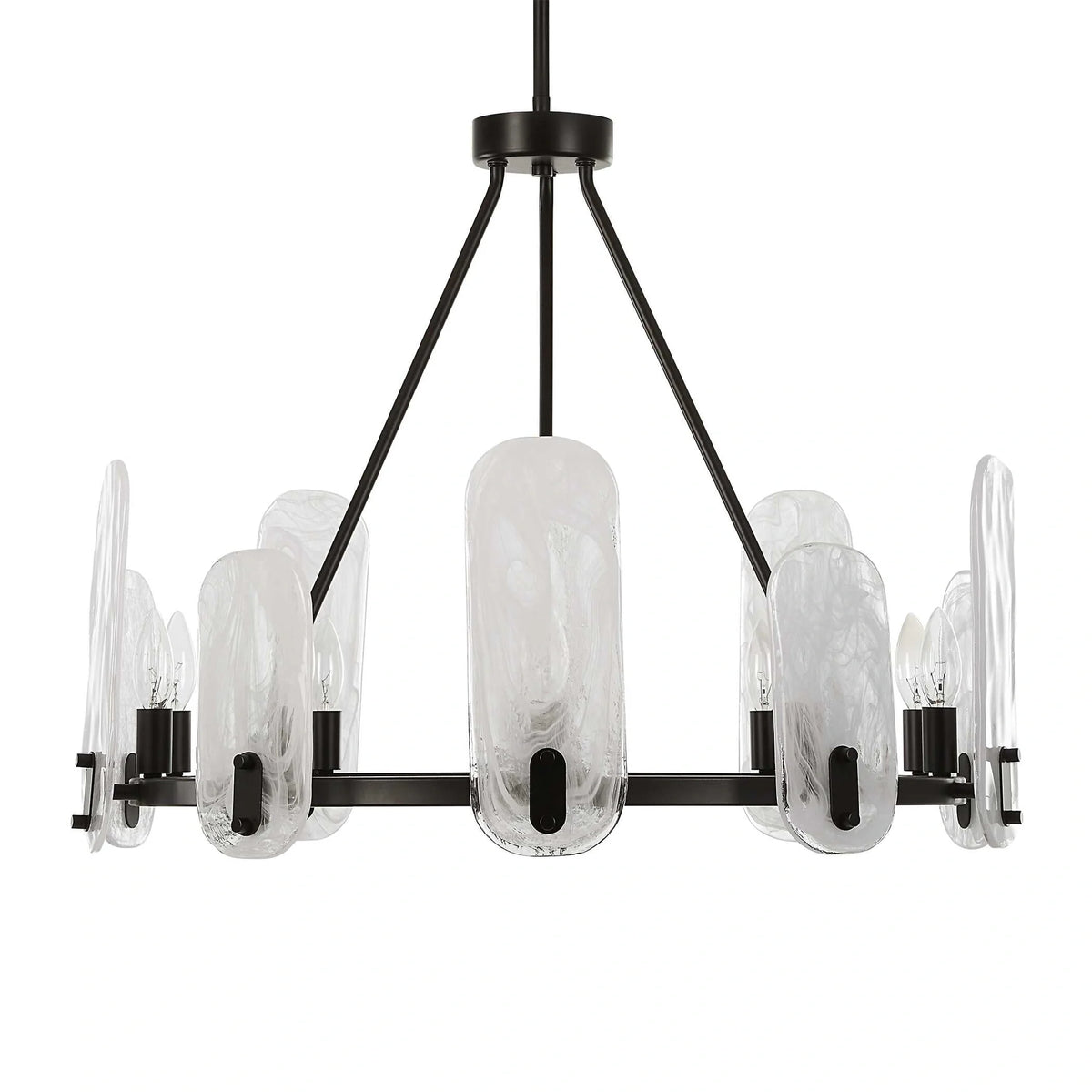 10-Light Dark Bronze Chandelier