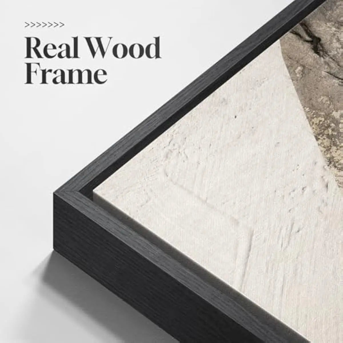 Set of 3 Framed Neutral Abstract Canvas Prints