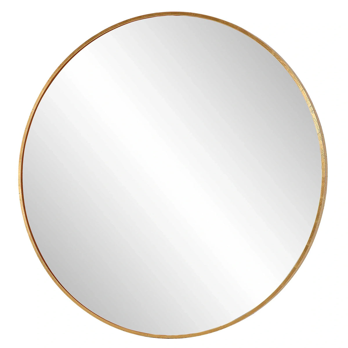 Large Gold Round Mirror