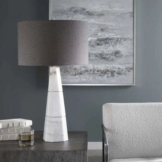 White Marble Table Lamp