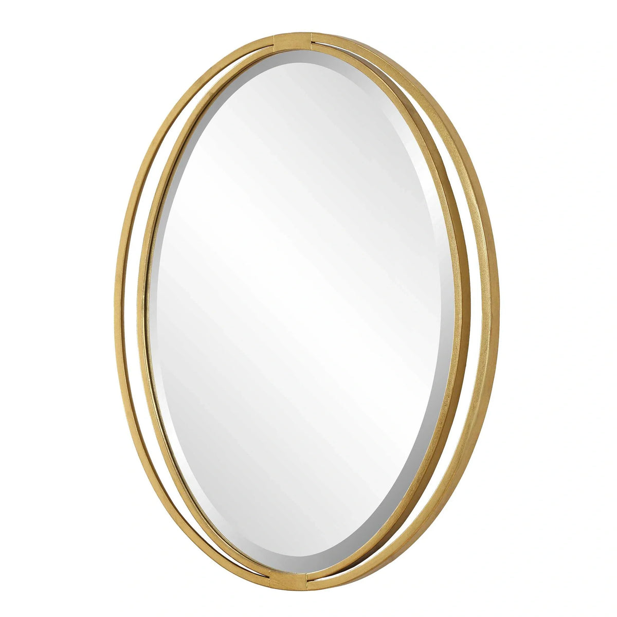 Oval Gold Mirror