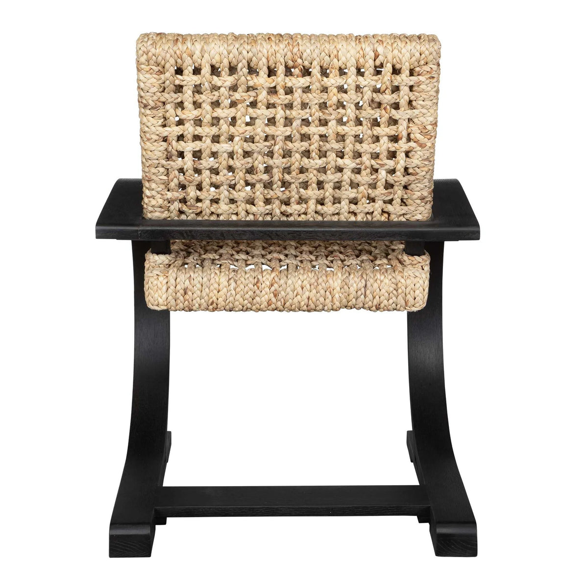 Woven Black Dining Chair