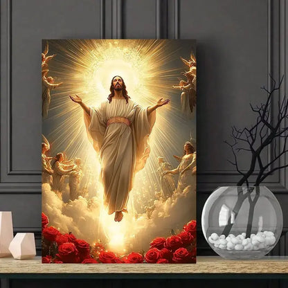 Jesus Walking on Water Canvas Poster - Unframed Wall Art for a Serene Room Aesthetic