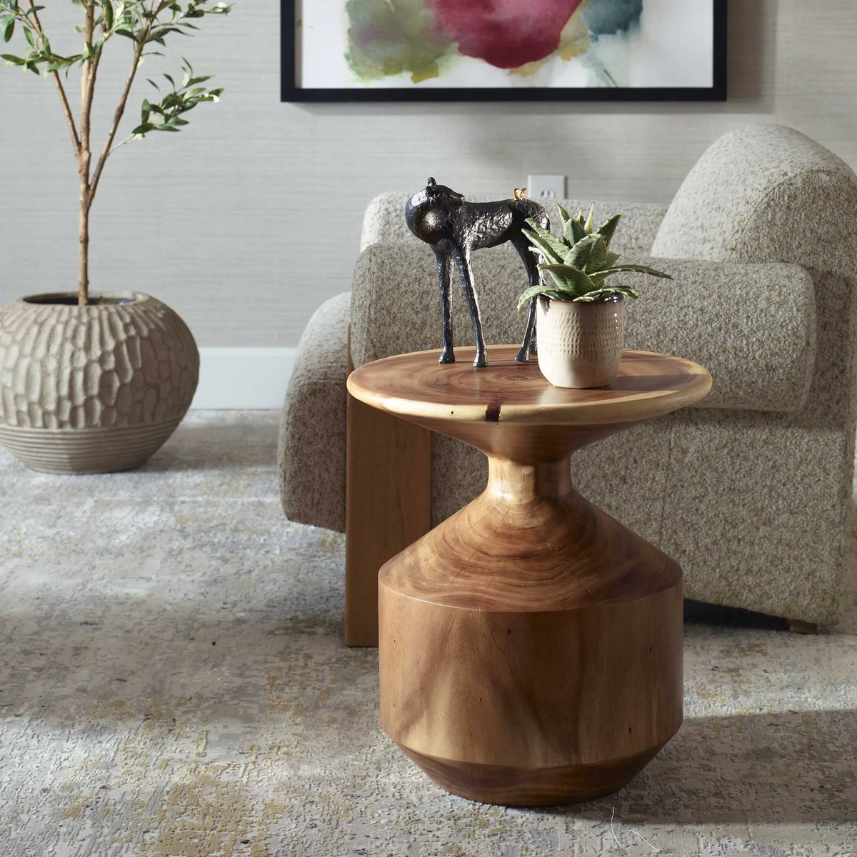 Hourglass Accent Table