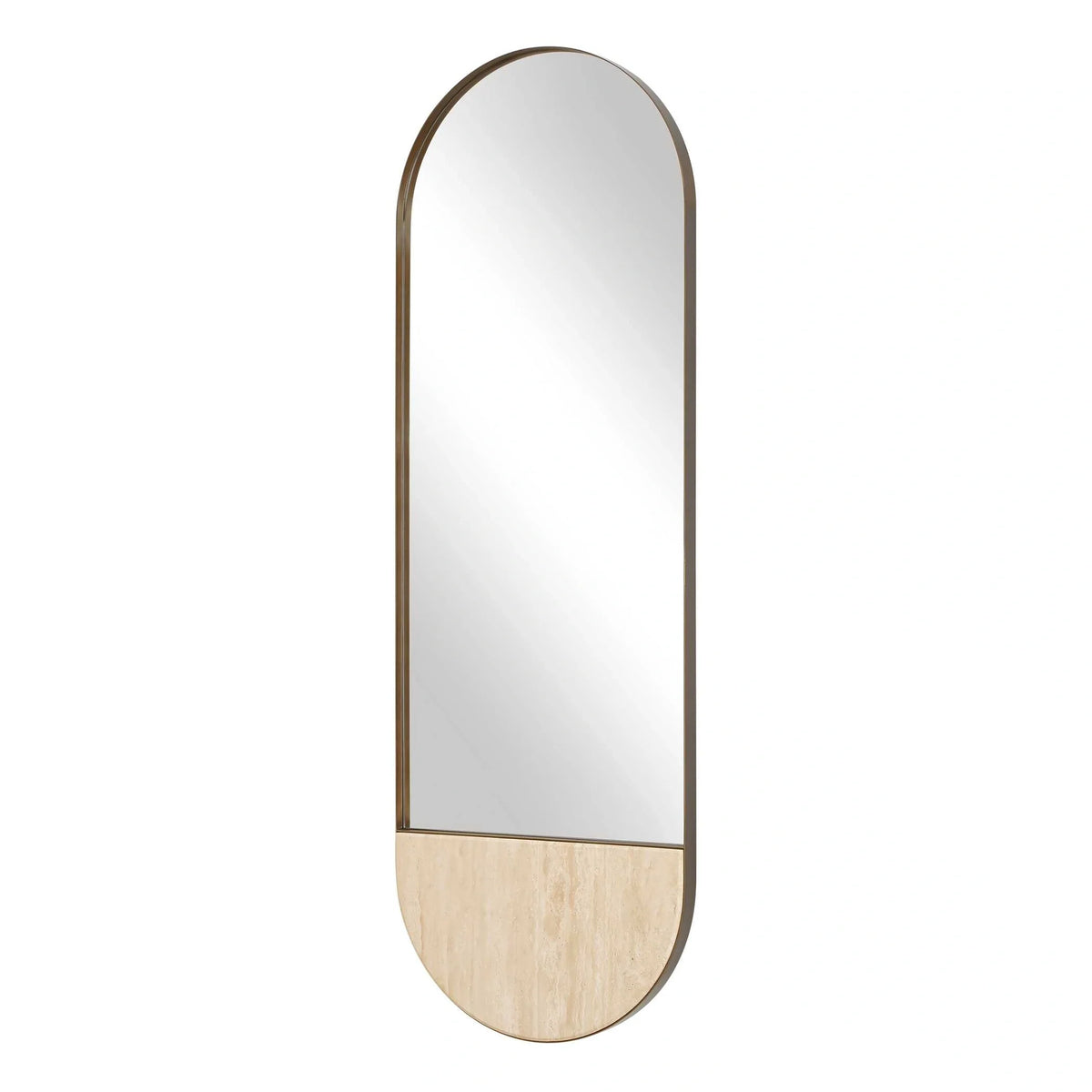 Travertine Oval Mirror