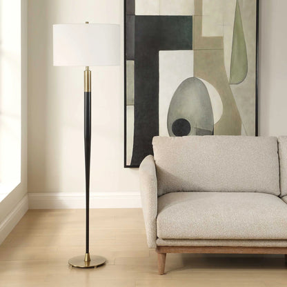 Satin Black Floor Lamp
