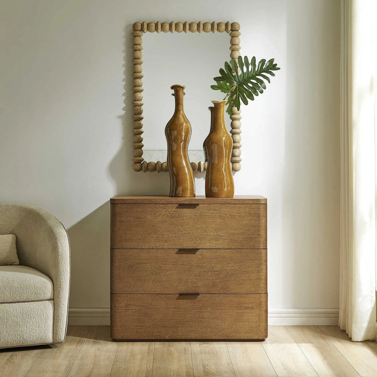 Oak 3 Drawer Chest