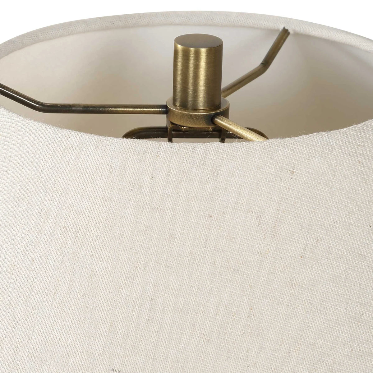 Aged White Table Lamp
