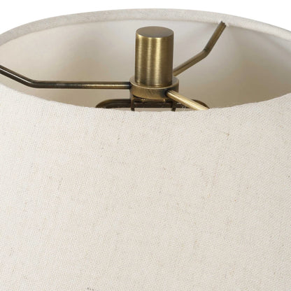 Aged White Table Lamp