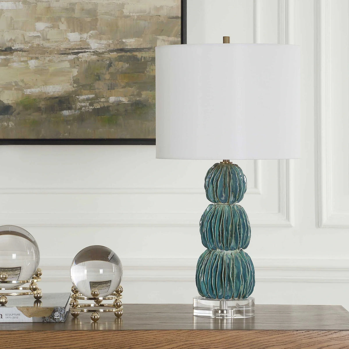 Teal Blue Table Lamp