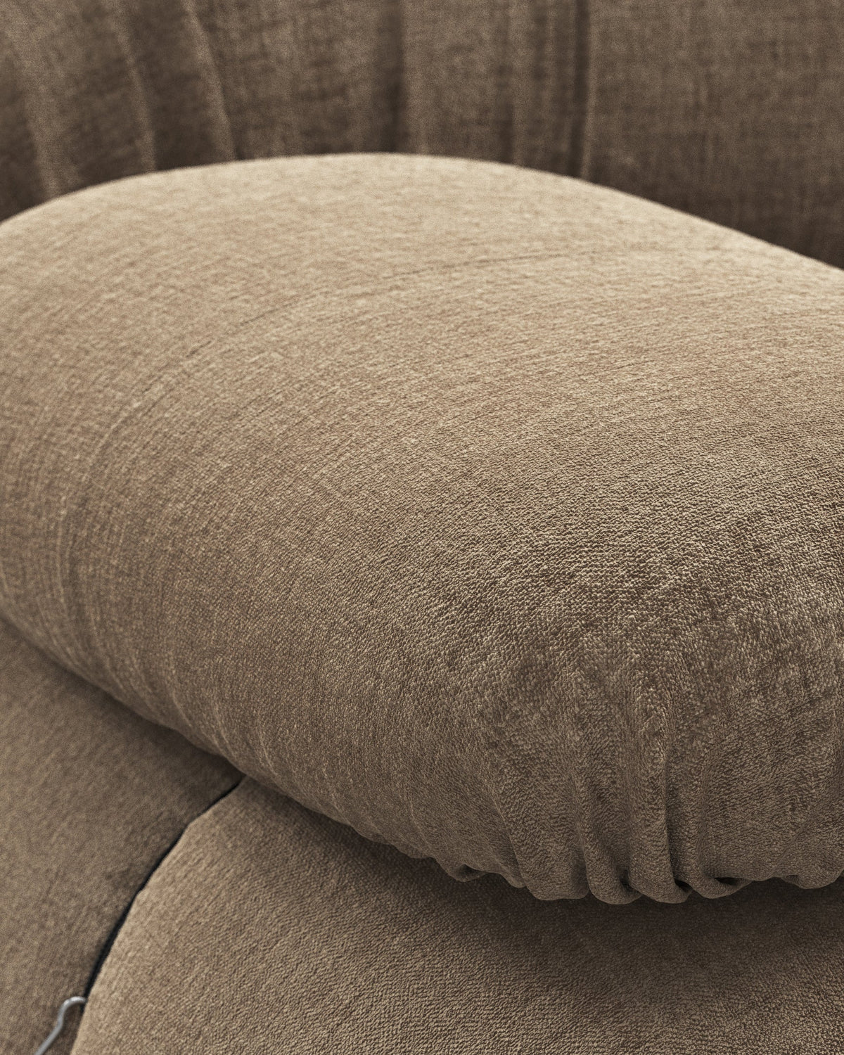 Bellini Sectional Sofa – Mario Bellini Left-Facing Open-End Design, Cappuccino Brown Chenille | Final Sale