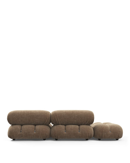 Bellini Sectional - Mario Bellini Open End Sofa, Left, Cappuccino Brown Chenille | FINAL SALE