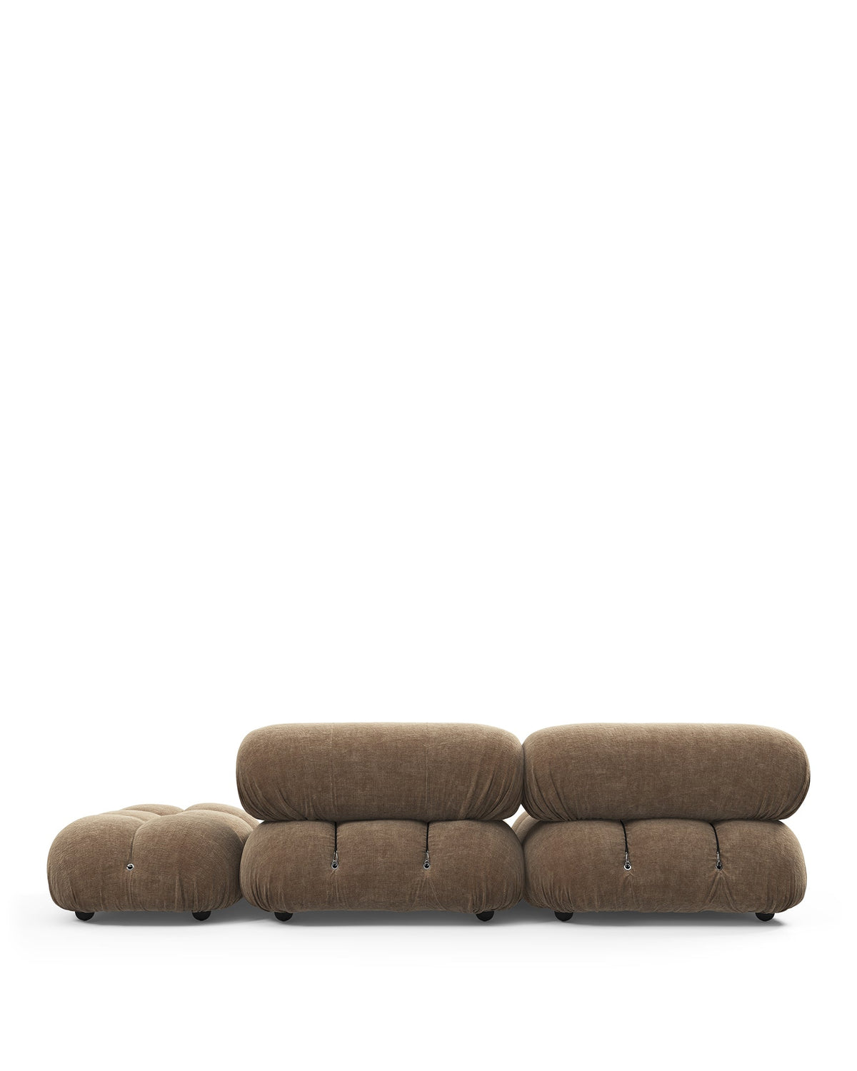 Bellini Sectional Sofa – Mario Bellini Open-End Design, Right-Facing, Cappuccino Brown Chenille | Final Sale