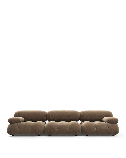 Mario Bellini Sectional Sofa – Three-Seater Cappuccino Brown Chenille | Final Sale