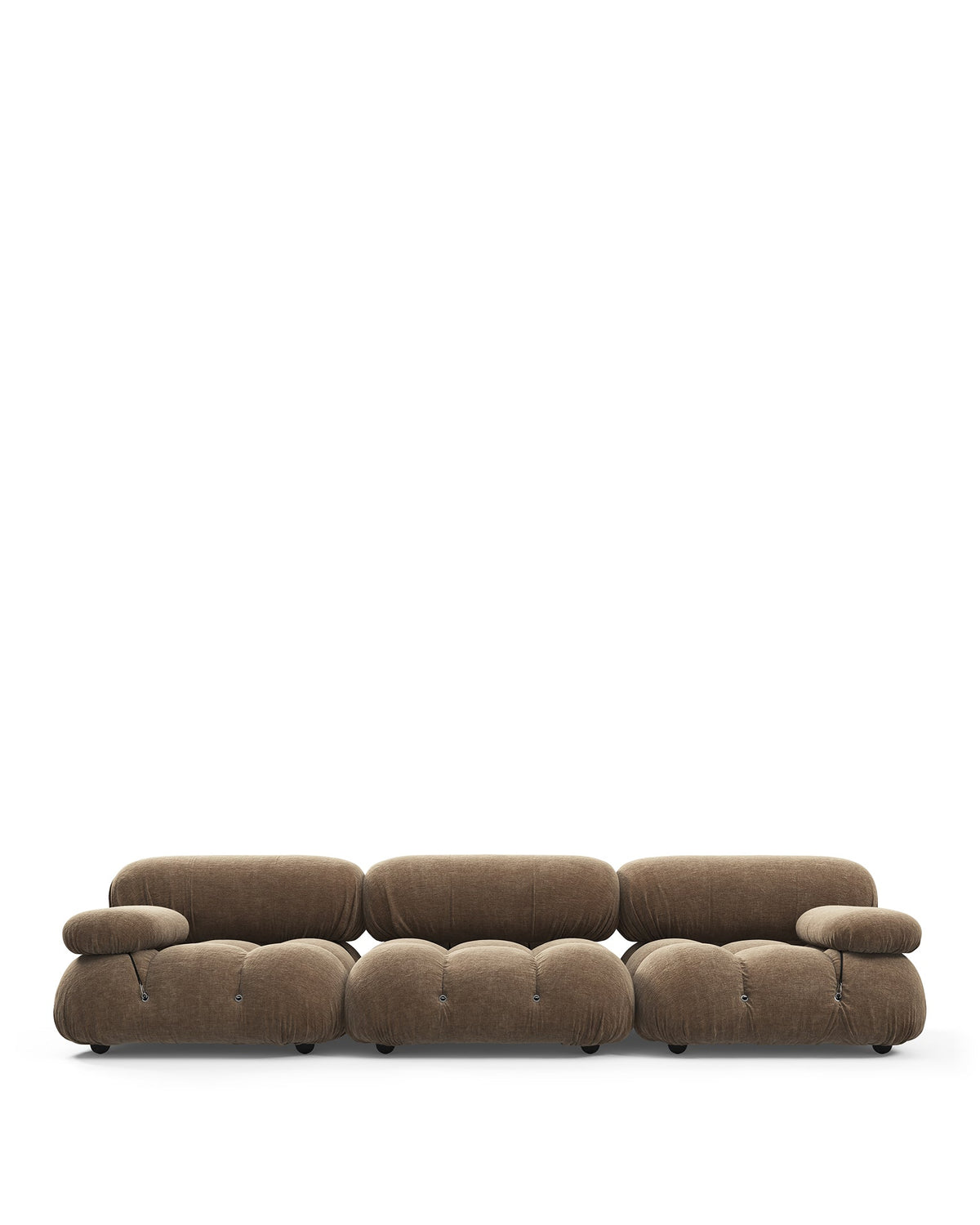 Bellini Sectional - Mario Bellini Three Seater Sofa, Cappuccino Brown Chenille | FINAL SALE