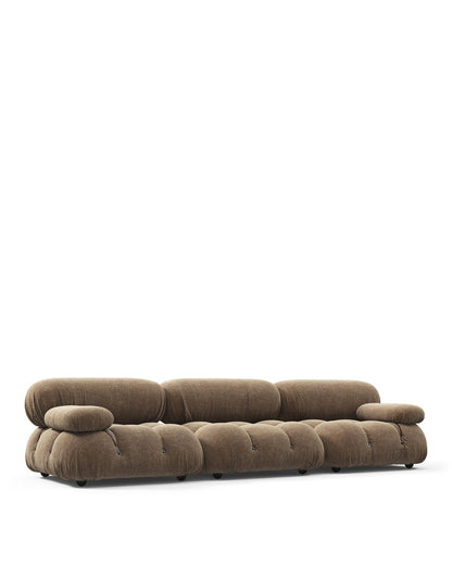 Mario Bellini Sectional Sofa – Three-Seater Cappuccino Brown Chenille | Final Sale