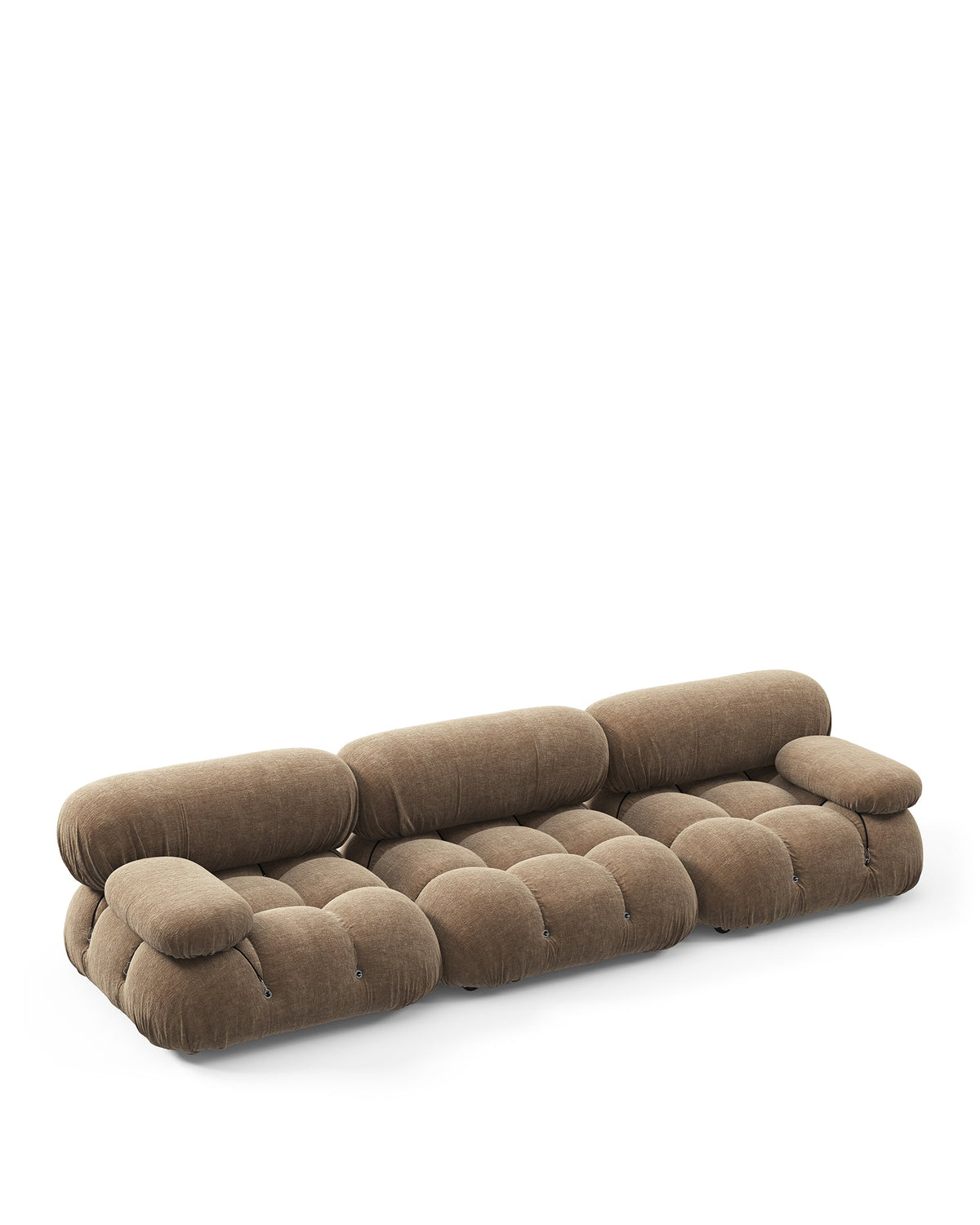 Mario Bellini Sectional Sofa – Three-Seater Cappuccino Brown Chenille | Final Sale