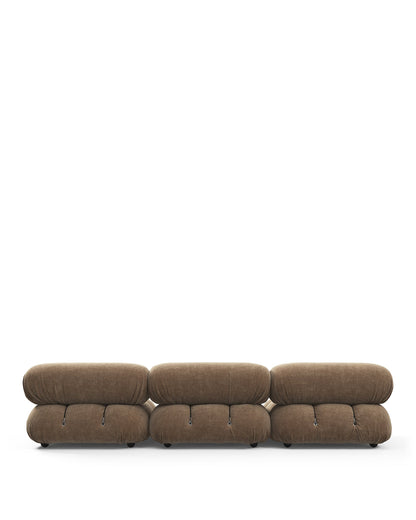 Bellini Sectional - Mario Bellini Three Seater Sofa, Cappuccino Brown Chenille | FINAL SALE