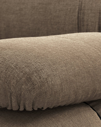 Mario Bellini Bellini Two-Seater Sectional Sofa in Cappuccino Brown Chenille | Final Sale