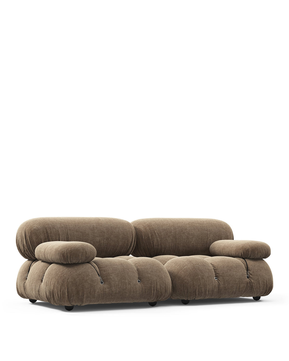 Mario Bellini Bellini Two-Seater Sectional Sofa in Cappuccino Brown Chenille | Final Sale