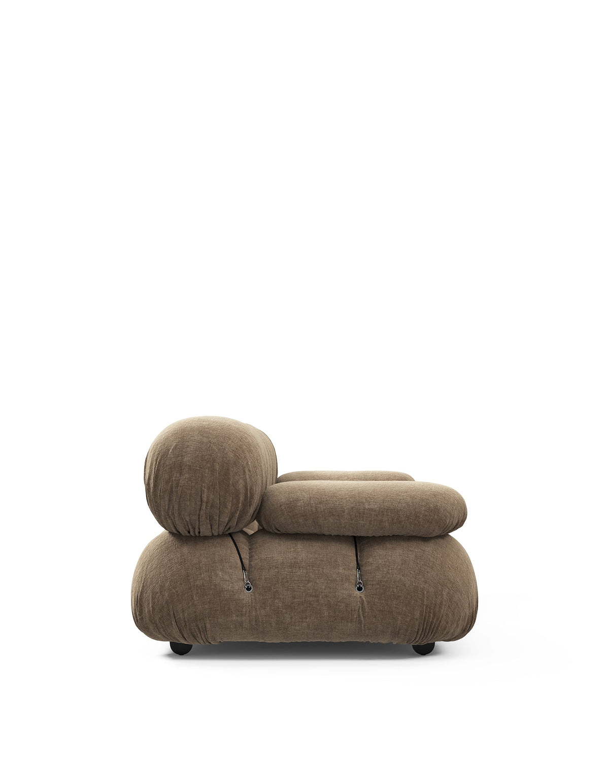 Mario Bellini Bellini Two-Seater Sectional Sofa in Cappuccino Brown Chenille | Final Sale
