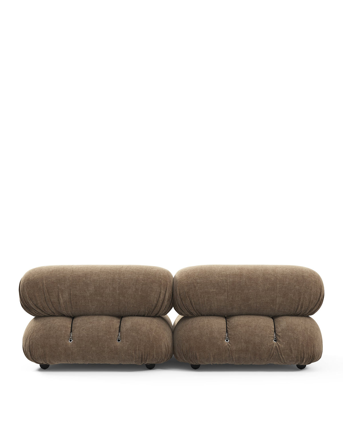 Mario Bellini Bellini Two-Seater Sectional Sofa in Cappuccino Brown Chenille | Final Sale