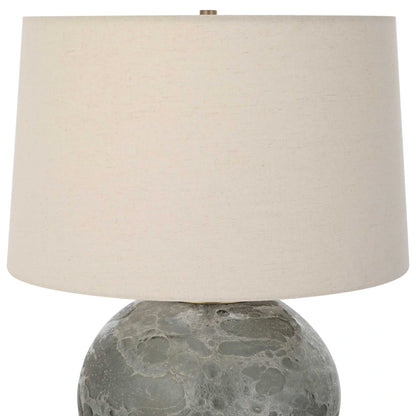 Gray Glass Table Lamp